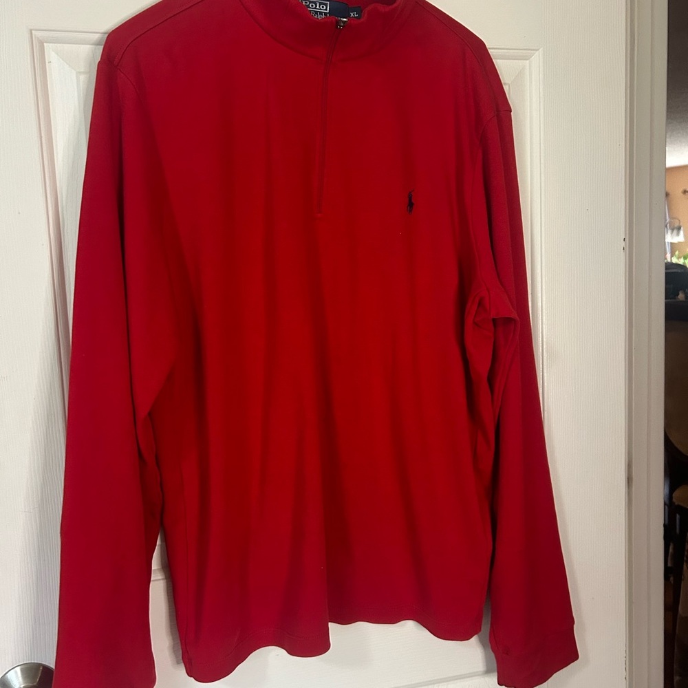 Polo Ralph Lauren pullover shirt red size XL made of Pima cotton, silky & smooth